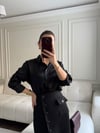 GÖMLEKBüşcePARLAK KUMAŞ SİYAH GÖMLEK