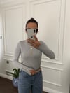 GRİ BİSİKLET YAKA KOL ORTASI DROPLU