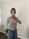GRİ BİSİKLET YAKA KOL ORTASI DROPLU
