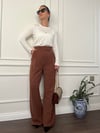 KAHVERENGİ BOL KUMAŞ PANTALON
