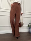 KAHVERENGİ BOL KUMAŞ PANTALON