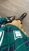 KAZAKBüşceYEŞİL BAKLAVA DESENLİ TRİKO KAZAK