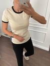 KONTRAST TİŞÖRT EKRU SIYAH