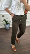 PANTOLONBüşceBELİ İPLİ LASTİKLİ PANTOLON HAKİ