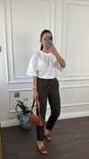 PANTOLONBüşceBELİ İPLİ LASTİKLİ PANTOLON HAKİ