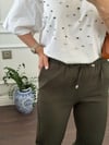 PANTOLONBüşceBELİ İPLİ LASTİKLİ PANTOLON HAKİ