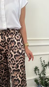 PANTOLONBüşceBELİ LASTİKLİ LEOPAR DESENLİ PANTOLON