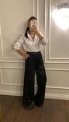 PANTOLONBüşceKADİFE SİMLİ SİYAH PANTOLON