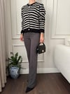 PANTOLONBüşceLASTİKLİ DÜĞMELİ PANTOLON GRİ