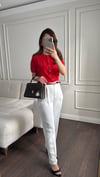 PANTOLONBüşceLİNDA DUBLE PANTOLON BEYAZ