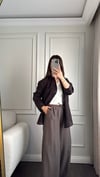 PANTOLONBüşceTAŞLI TENCEL KUMAŞ BAĞCIKLI PANTOLON VİZON
