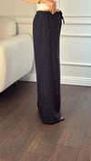PANTOLONBüşceTAŞLI TENCEL KUMAŞ BAĞCIKLI PANTOLON LACİVERT