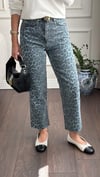 PANTOLONBüşceZR MAVİ LEOPAR DESENLİ DENİM PANTOLON