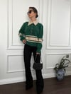 POLO YAKA ÇİZGİLİ KAZAK