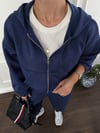 SAKS MAVİ FERMUARLI SWEAT TAKIM