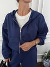 SAKS MAVİ FERMUARLI SWEAT TAKIM