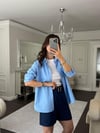 ŞORTBüşceTENSEL KEMERLİ LACİVERT ŞORT