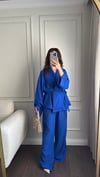 TAKIMBüşceSAKS MAVİSİ GÖMLEK PANTOLON