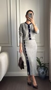 TAKIMBüşceTRİKO HIRKA ETEK TAKIM GRİ