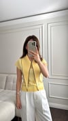 TRİKOBüşceFULAR DETAYLI TRİKO SARI
