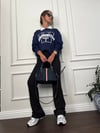 YAKALI LACİVERT SWEAT