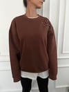 ZR KAHVERENGİ TAŞLI SWEAT