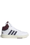 Adidas HP7895 Hoops 3.0 Mid Erkek Uzun Sneaker Ayakkabısı Beyaz Lacivert
