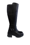 Castle Black YLDZ-52675-1 Kadın Hakiki Deri Uzun Çizme Siyah