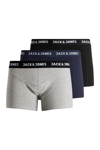 Jack&Jones 12160750 JACANTHONY TRUNKS 3 PACK Boxer Siyah Gri