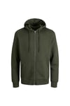 Jack&Jones 12210830 JJESTAR BASIC SWEAT ZIP HOOD Erkek Hırka Haki yeşil