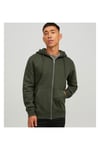 Jack&Jones 12210830 JJESTAR BASIC SWEAT ZIP HOOD Erkek Hırka Haki yeşil