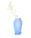 Das Pieces ''Facet'' 3D Printed Blue Vase