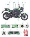 Bajaj Dominar 400 Sağ Alt Sakal Yeşil Orijinal | 52JF1352