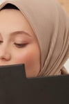 MODESTOSCARFS AQORDİON PİLİSE EŞARP LATTE