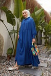 diğer ROBALI MÜSLİN ELBİSE İNDİGO İNDİGO