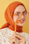 MODESTOSCARFS AQORDİON PİLİSE EŞARP KİREMİT