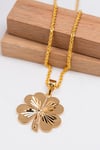 22 Ayar Altın Kolye Dorika Altın Kolye Ucu Ve 3mm Halat Zincir LKKLY1127
