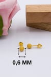 22 Ayar Taşsız KüpeLatif KuyumcuLKKP105022 Ayar Altın 1,2 Gram 5mm Simli Top Küpe