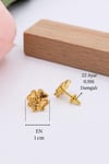 22 Ayar Taşsız KüpeLatif KuyumcuLKKP119122 Ayar Altın 1,7 gram Yonca Kadın Küpe LKKP1191