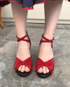 AMADA Professional Argentine Tango & Latin Dance Shoes, Custom, Handmade, Full-Grain Leather Red