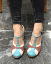 BEGUM Full Grain Leather Special Design Women's High Heel Shoes