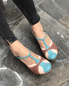 BEGUM Full Grain Leather Special Design Women's High Heel Shoes