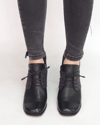 DAWN Deri Özel Tasarım Kadın Bot Ayakkabı - Renk Siyah Desenli