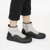 Zey Deri Özel Tasarım Kadın Sneaker Ayakkabı – Renk Siyah/ Gri