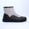 Zey Deri Özel Tasarım Kadın Sneaker Ayakkabı – Renk Siyah/ Gri