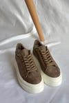 GİNA KALIN TABAN KAHVE SÜET SNEAKER