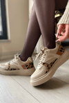 LEOPAR DESEN SNEAKER BEJ