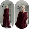 Zambak•Müslin Elbise Bordo