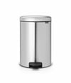 BRABANTIA BRA 111907 001-01-NEWICON FPP MATT STEEL PEDALLI ÇÖP KUTUSU 20L