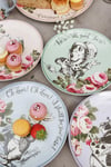 Mikasa x V&A Alice In Wonderland MKALSPLATEPK4 Porselen Fine China 21cm Pasta Tabak Seti 4lü